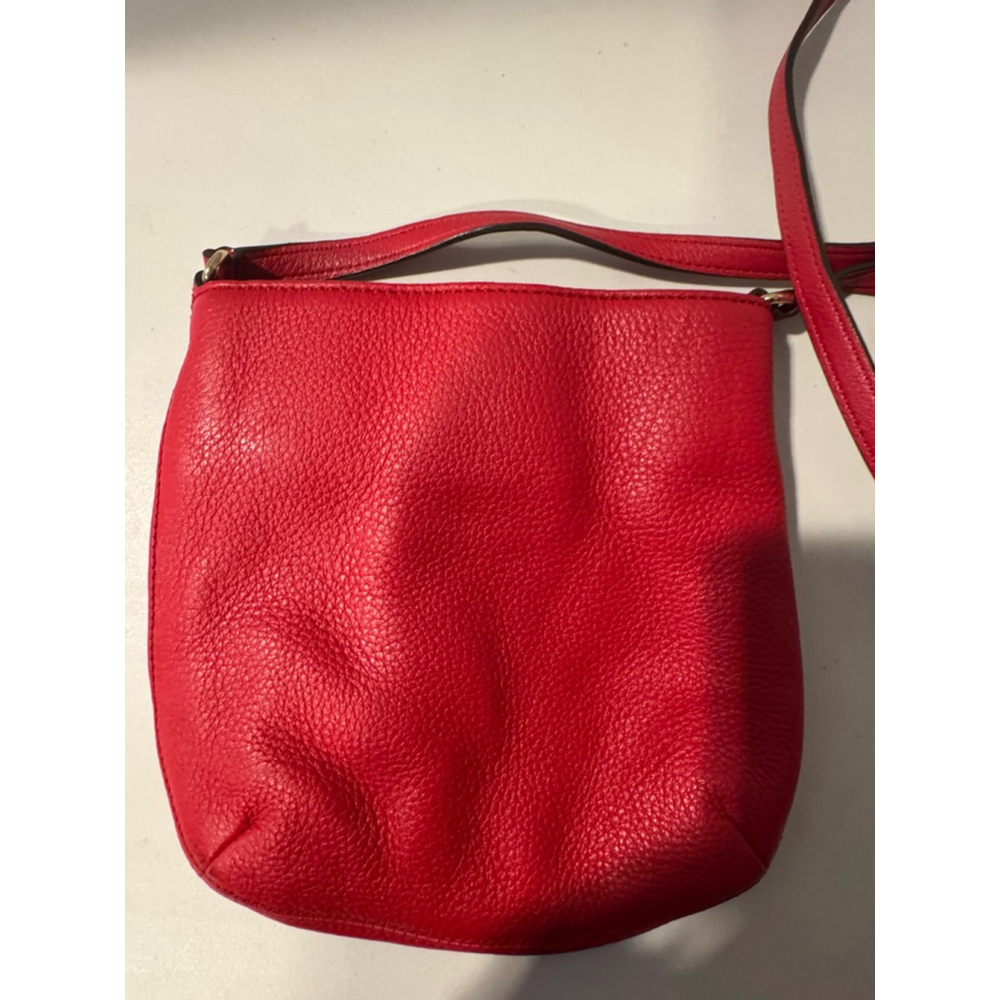 Michael Kors Red Leather Bucket Bag Small - Picture 4 of 13